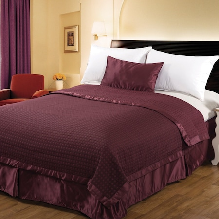 Lux Reversible Coverlets, 90X96 Qn Wine